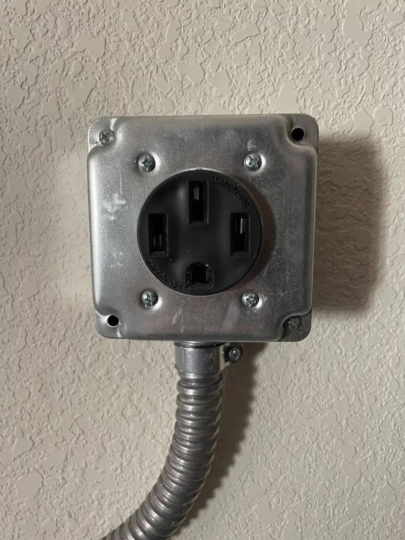 NEMA 14-50 outlet installed for Smart Home Electrical in San Antonio